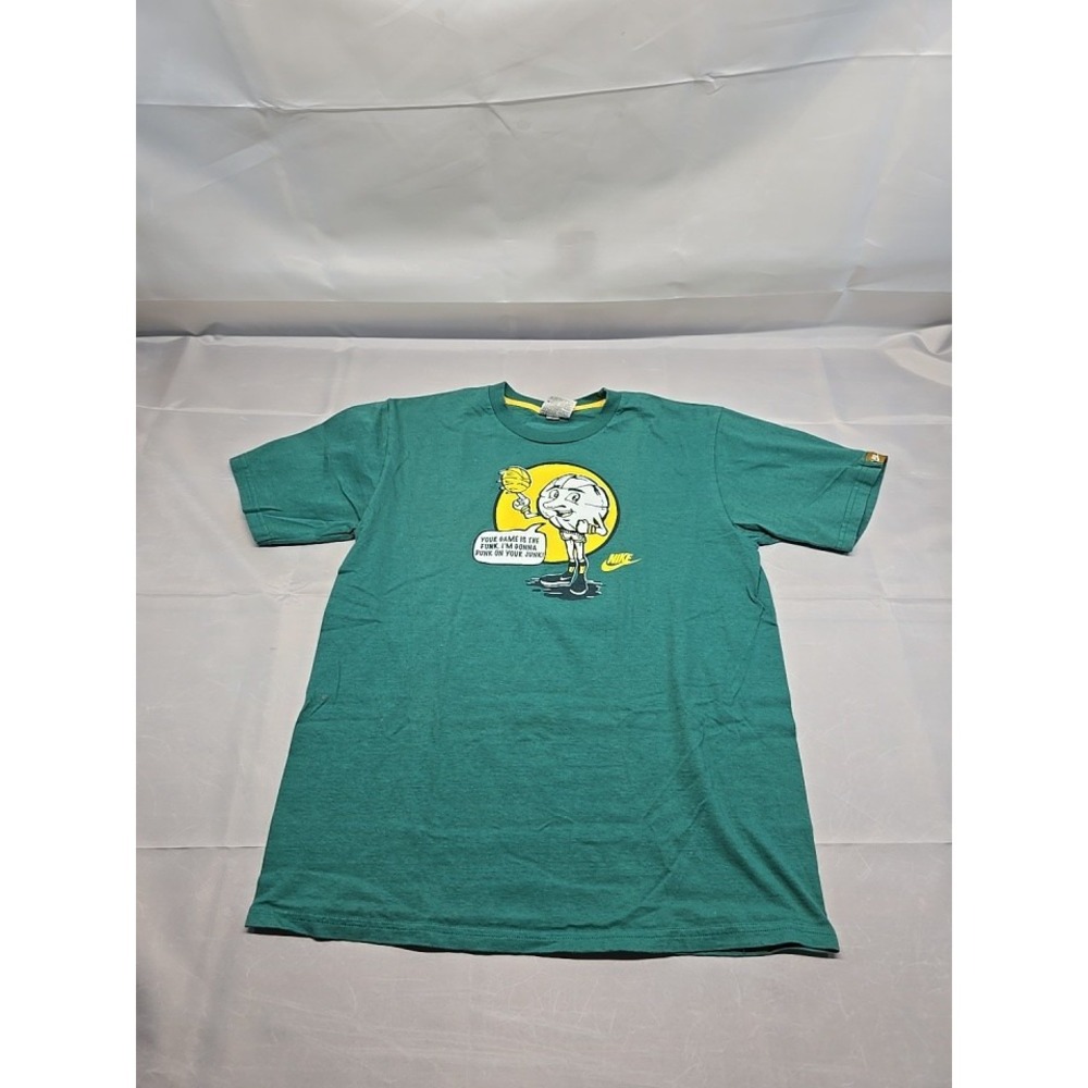 Nike Mr Basketball Shirt Size Large Green‎ Yellow Tee Short Sleeve Top Vintage